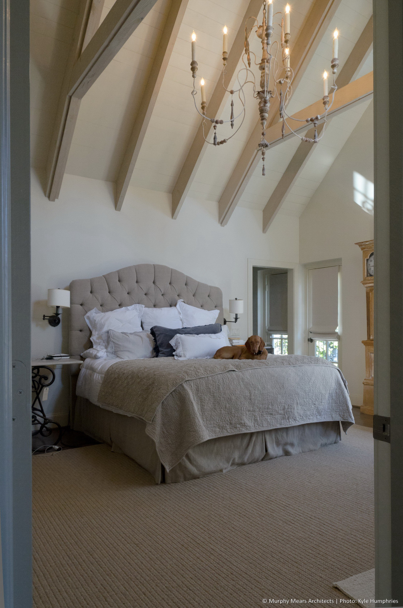Pemberton Residence - New master bedroom addition with vaulted ceiling and high natural light.